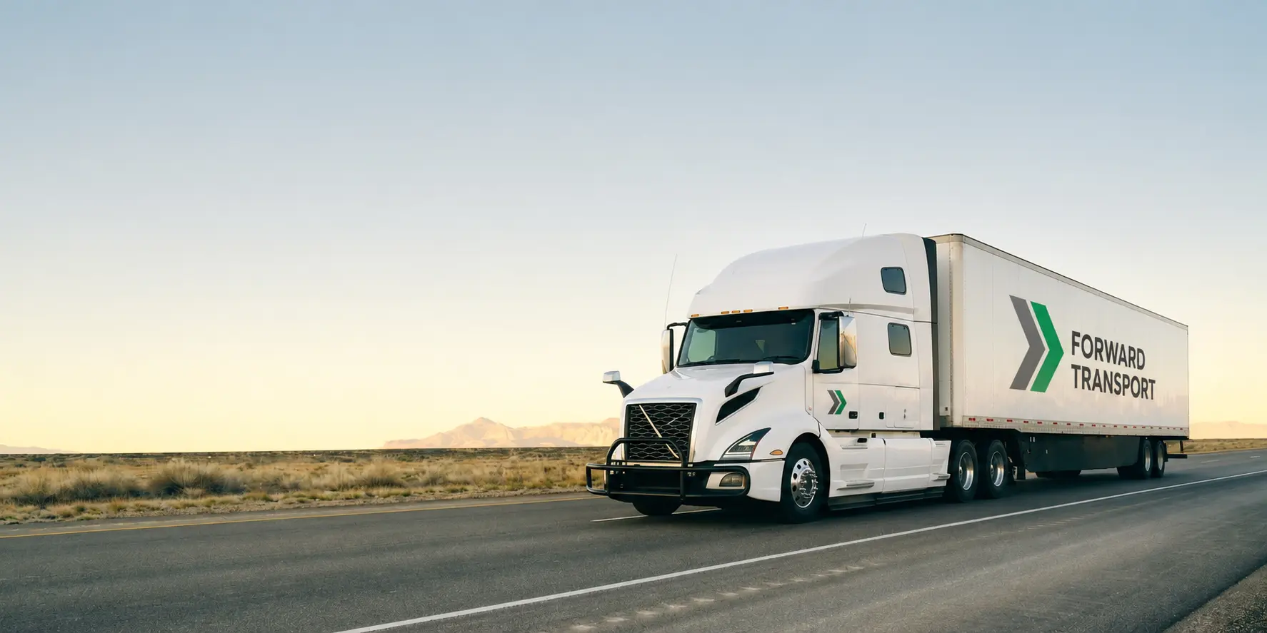 Forward Transport semi truck on the open road