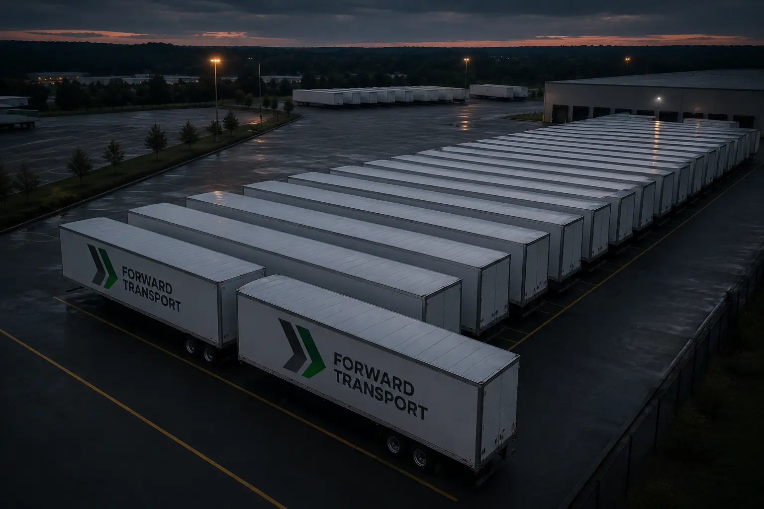 Forward Transport driver performing a pre-trip inspection at the depot